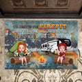 Custom Personalized Camping Friends Doormat - Upto 6 People - Gift Idea For Friends/Camping Lovers - Welcome To Our Firepit