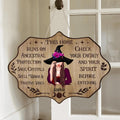 Custom Personalized Witch Wooden Sign - Gifts Idea For Halloween/Home Decor - This Home Runs On Ancestral Protection