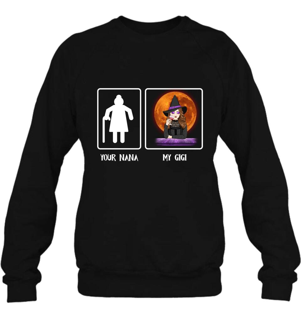 Personalized Halloween Unisex T-shirt/Long Sleeve/Sweatshirt - Gift Idea For Grandma/Grandma/Mom/Gigi