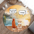 Personalized Pet Memorial Round Rug - Up to 5 Pets - Memorial Gift Idea For Dog/Cat Lover