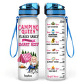 Personalized Camping Queen Water Tracker Bottle - Gift Idea For Camping Lovers - Camping Queen Classy Sassy And A Bit Smart Assy