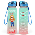 Personalized Teacher Water Tracker Bottle - Best Gift For Teacher - The Influence Of A Great Teacher Can Never Be Erased