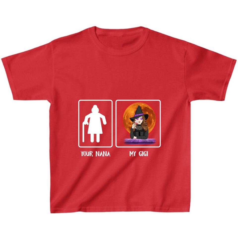 Personalized Halloween Unisex T-shirt/Long Sleeve/Sweatshirt - Gift Idea For Grandma/Grandma/Mom/Gigi