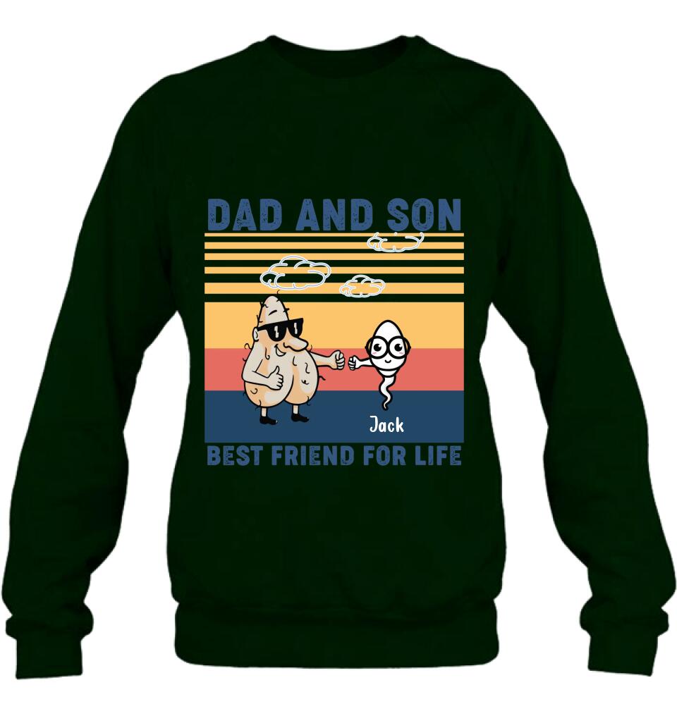 Personalized Dad T-shirt/Sweatshirt/Hoodie - Gift Idea For Father's Day/Christmas/Birthday - Best Friend For Life