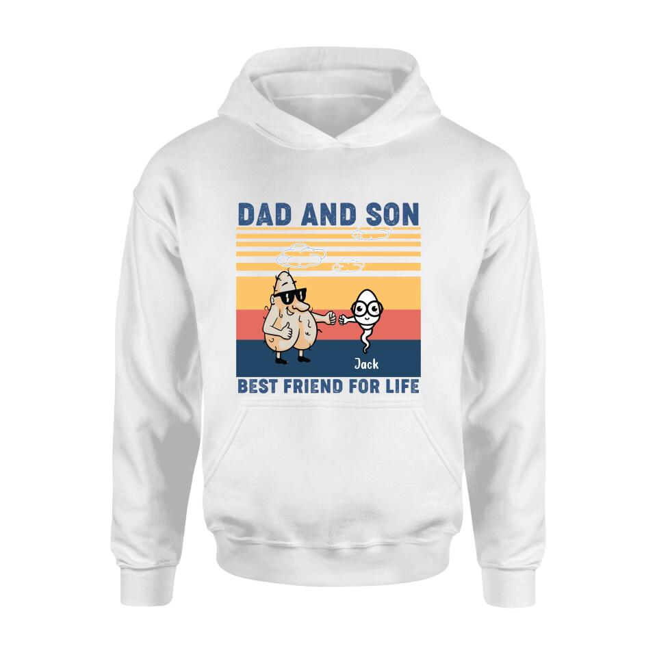 Personalized Dad T-shirt/Sweatshirt/Hoodie - Gift Idea For Father's Day/Christmas/Birthday - Best Friend For Life
