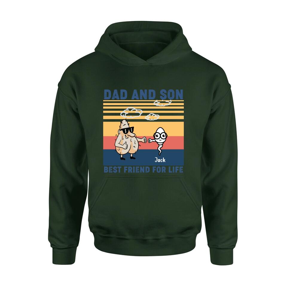 Personalized Dad T-shirt/Sweatshirt/Hoodie - Gift Idea For Father's Day/Christmas/Birthday - Best Friend For Life