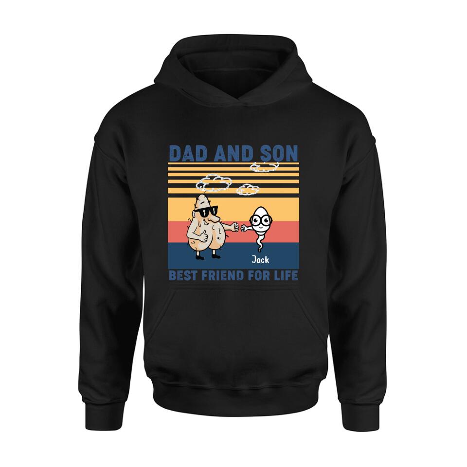 Personalized Dad T-shirt/Sweatshirt/Hoodie - Gift Idea For Father's Day/Christmas/Birthday - Best Friend For Life
