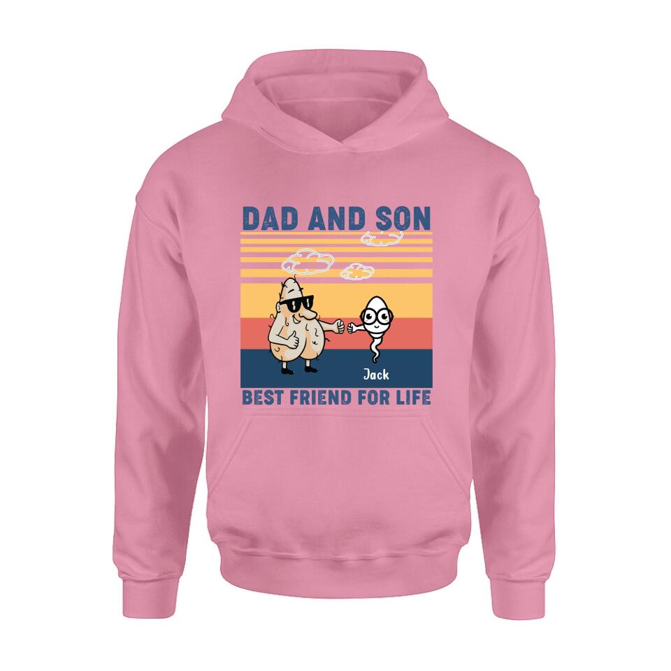 Personalized Dad T-shirt/Sweatshirt/Hoodie - Gift Idea For Father's Day/Christmas/Birthday - Best Friend For Life