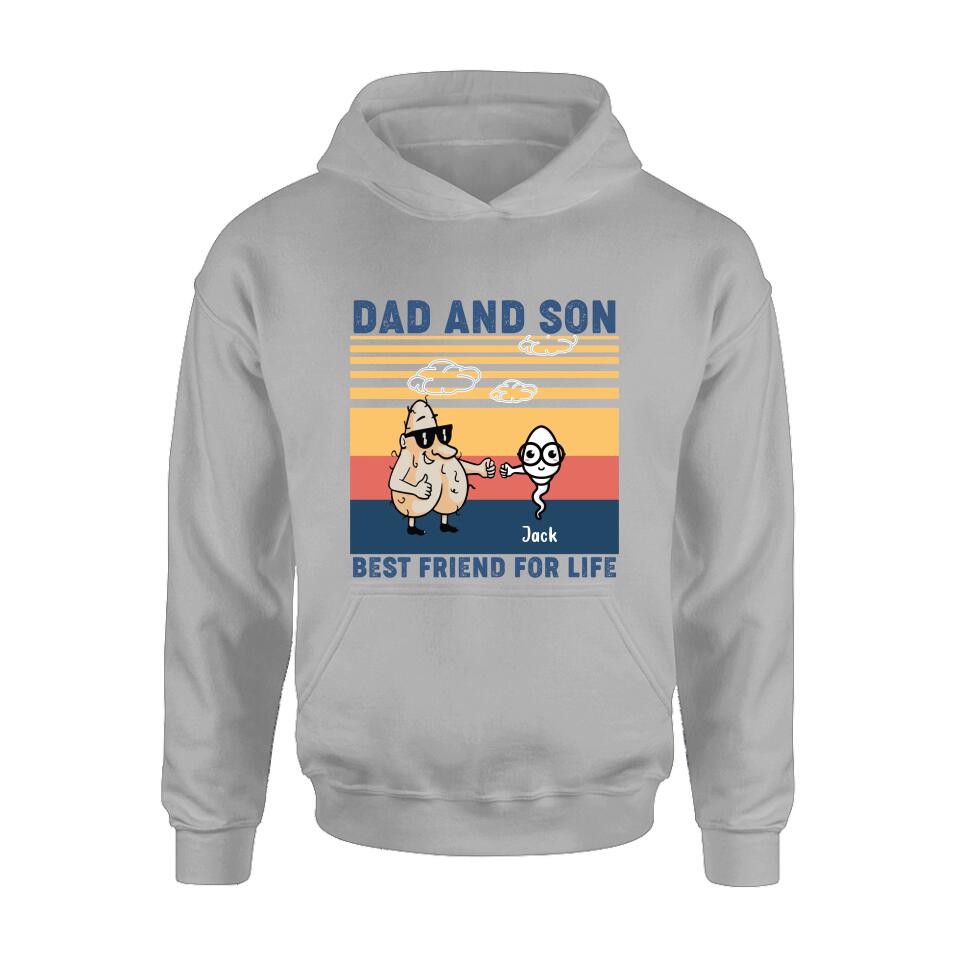 Personalized Dad T-shirt/Sweatshirt/Hoodie - Gift Idea For Father's Day/Christmas/Birthday - Best Friend For Life