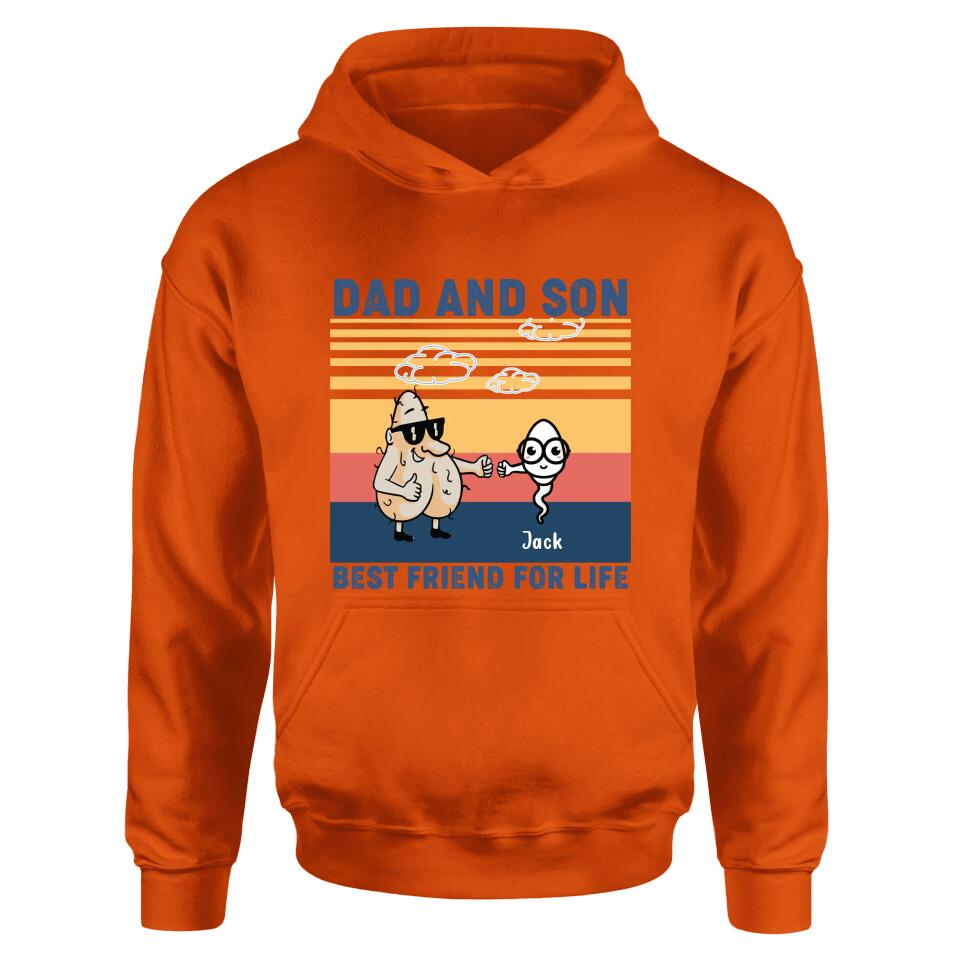 Personalized Dad T-shirt/Sweatshirt/Hoodie - Gift Idea For Father's Day/Christmas/Birthday - Best Friend For Life