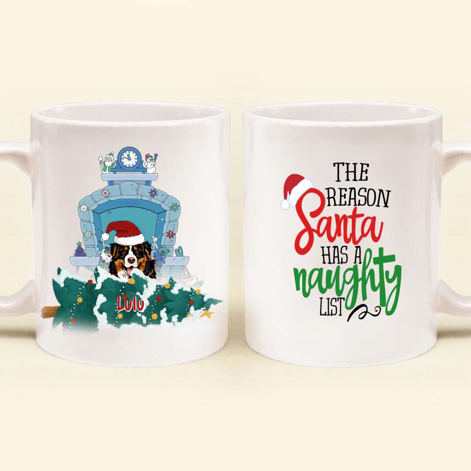 Personalized Christmas Naughty Pets Coffee Mug - Upto 5 Dogs/Cats - Christmas Gift For Dog/Cat Lovers - We Knocked Down The Xmas Tree