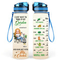 Personalized Chicken Water Tracker Bottle - Up to 7 Chickens - Gift For Chicken Lovers - I Just Want To Work In My Garden And Hang Out With My Chickens
