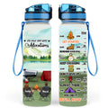 Personalized Camping Water Tracker Bottle - Adult/Couple/Parents With Up to 2 Kids And 3 Pets - Gift Idea For Camping Lover - Fill Your Life With Adventures