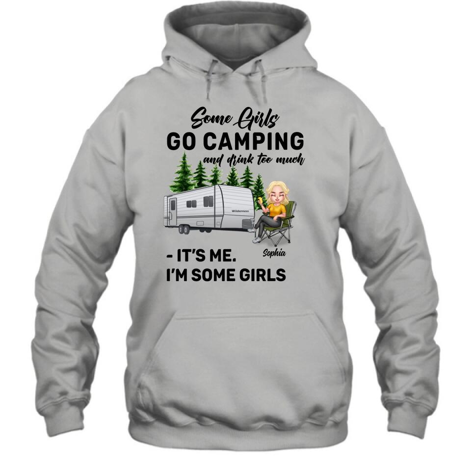 Personalized Camping Lady Shirt/Pullover Hoodie - Woman/Couple - Gift Idea For Camping Lover