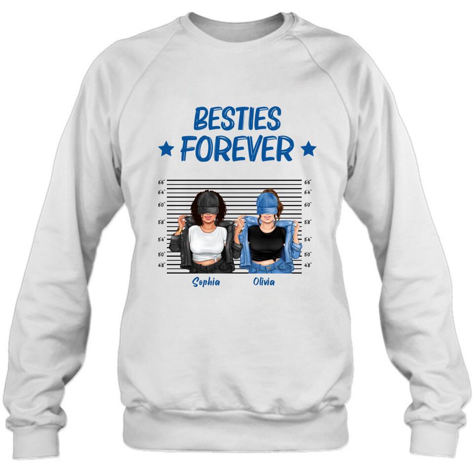 Personalized Besties Accomplice Alibi Shirt/Pullover Hoodie - Gift Idea For Friends/Sisters - Besties Forever