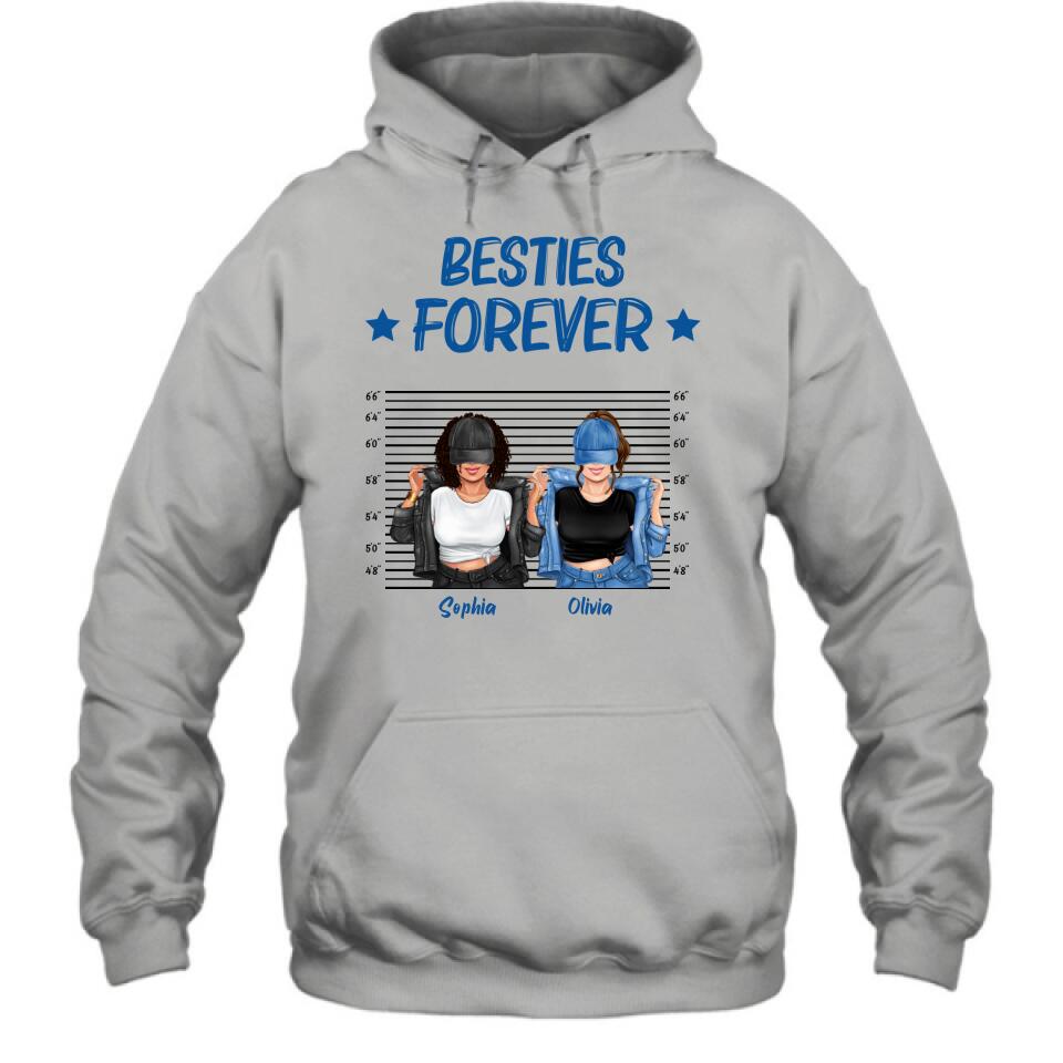 Personalized Besties Accomplice Alibi Shirt/Pullover Hoodie - Gift Idea For Friends/Sisters - Besties Forever