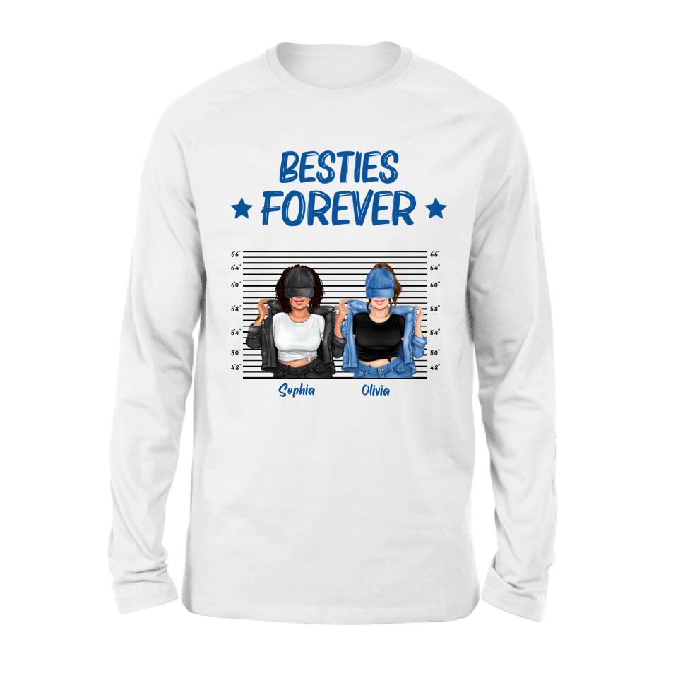 Personalized Besties Accomplice Alibi Shirt/Pullover Hoodie - Gift Idea For Friends/Sisters - Besties Forever