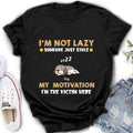Personalized I'm Not Lazy Pet Shirt/Pullover Hoodie - Up to 6 Pets - Gift Idea For Dog/Cat Lover - I'm Not Lazy, Someone Just Stole My Motivation, I'm The Victim Here