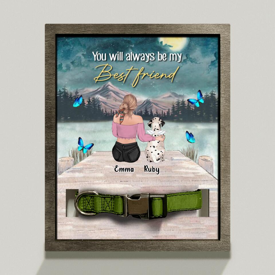 Personalized Memorial Dog Mom/Dog Dad Loss Frame - Gift Idea For Dog Owners/Dog Lovers - Up to 5 Dogs - You Will Always Be My Best Friend
