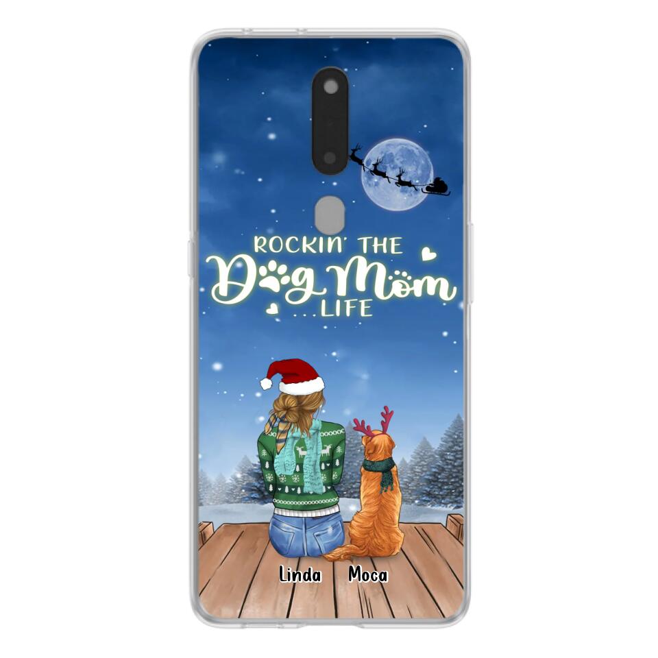 Personalized Christmas Dog Mom Phone Case - Up to 5 Dogs - Gift Idea For Dog Lover/Dog Mom - Rockin' The Dog Mom Life - Case For Xiaomi, Oppo And Huawei