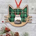 Personalized Happy Cat On Christmas Day Ornament - Christmas Gift Idea For Cat Lovers