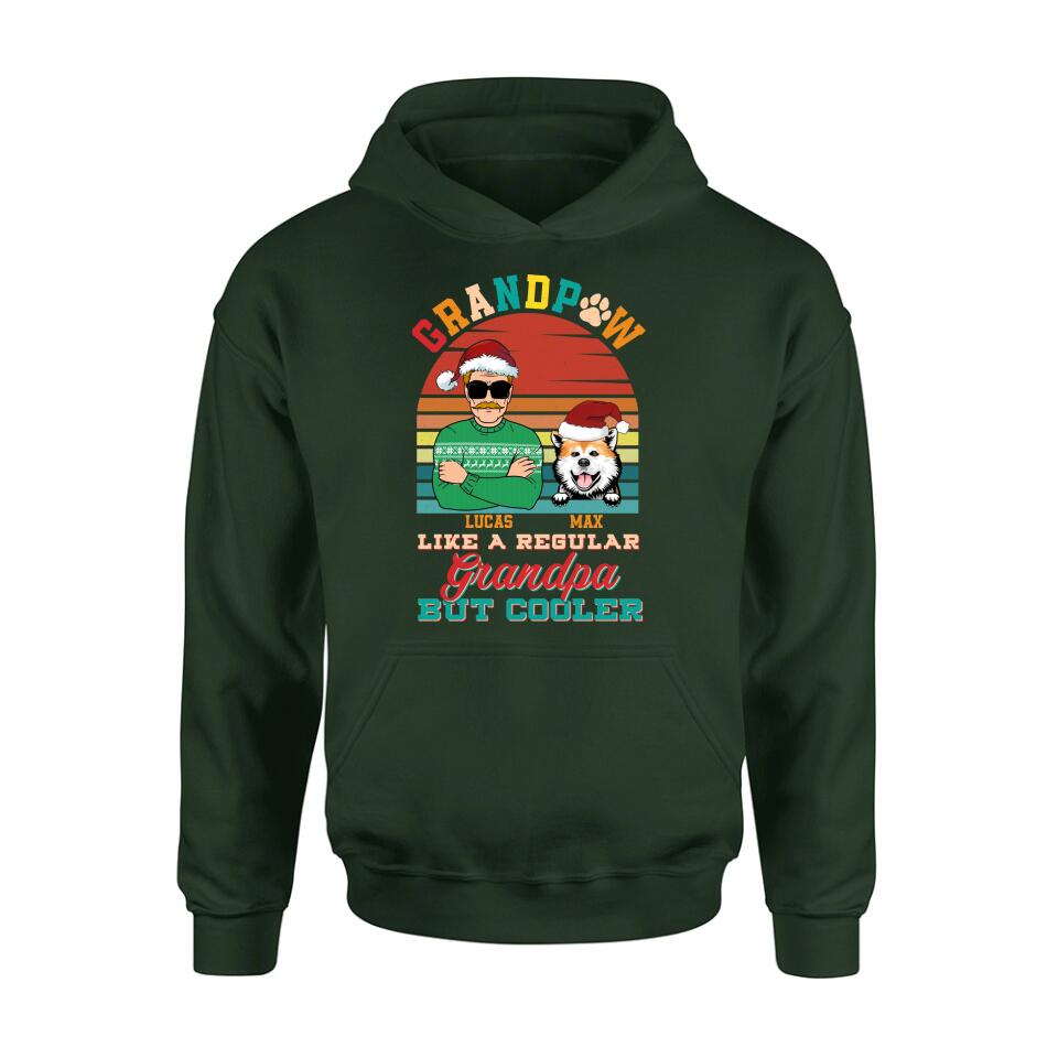 Personalized Grandpaw T-Shirt/Long Sleeve/Sweatshirt/Hoodie - Christmas Gift Idea For Grandpa/Dog Lover - Grandpaw Like A Regular Grandpa But Cooler