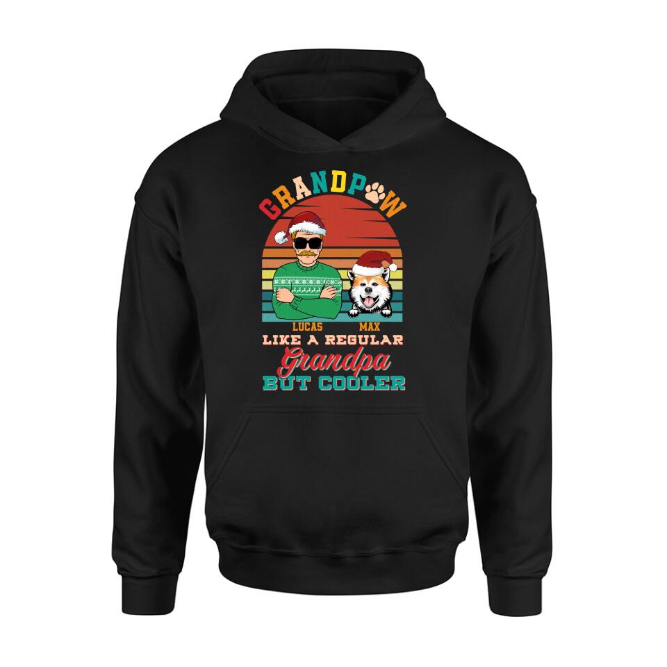 Personalized Grandpaw T-Shirt/Long Sleeve/Sweatshirt/Hoodie - Christmas Gift Idea For Grandpa/Dog Lover - Grandpaw Like A Regular Grandpa But Cooler