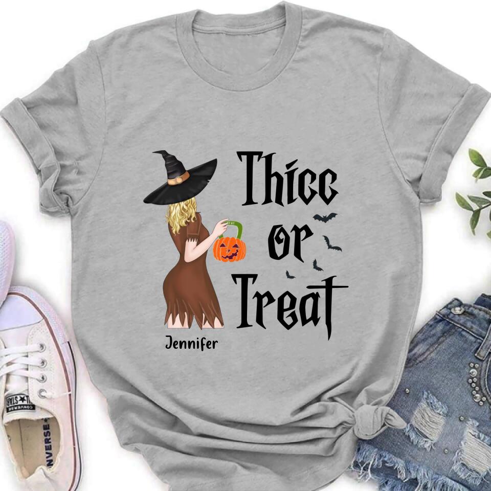 Personalized Witch Shirt/Hoodie - Gift Idea For Halloween - Thicc Or Treat