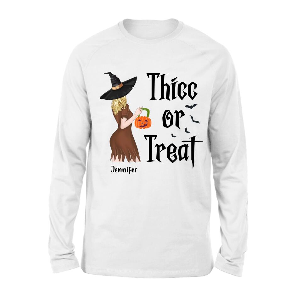 Personalized Witch Shirt/Hoodie - Gift Idea For Halloween - Thicc Or Treat