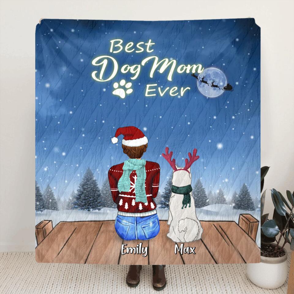 Personalized Christmas Night Pillow Cover/Fleece Blanket/Quilt - Adult/Couple With Up to 2 Kids And 5 Pets - Christmas Gift For Cat/Dog Lover - All I Want For Christmas Is You