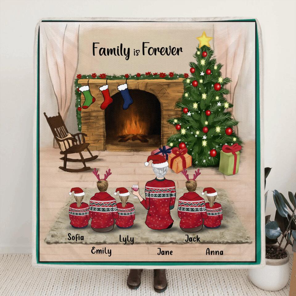 Personalized Single Mom/Dad Christmas Quilt/Fleece Blanket