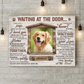 Personalized Dog Photo Horizontal Canvas - Gift Idea For Dog Owner - I'll Be Waiting At The Door