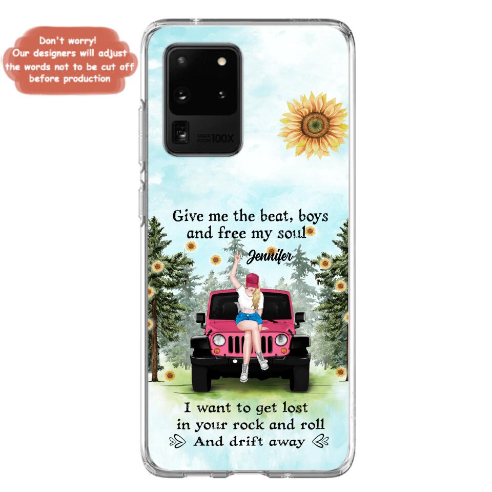Custom Personalized Off-road Girl Phone Case - Case For iPhone and Samsung - I Want To Get Lost In Your Rock and Roll