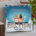 Personalized Besties Pillow Cover/Fleece Blanket/Quilt - Up to 5 Girls - Christmas Gift For Friends/Sisters/Besties - Here's To Another Year Of Bonding Over Alcohol