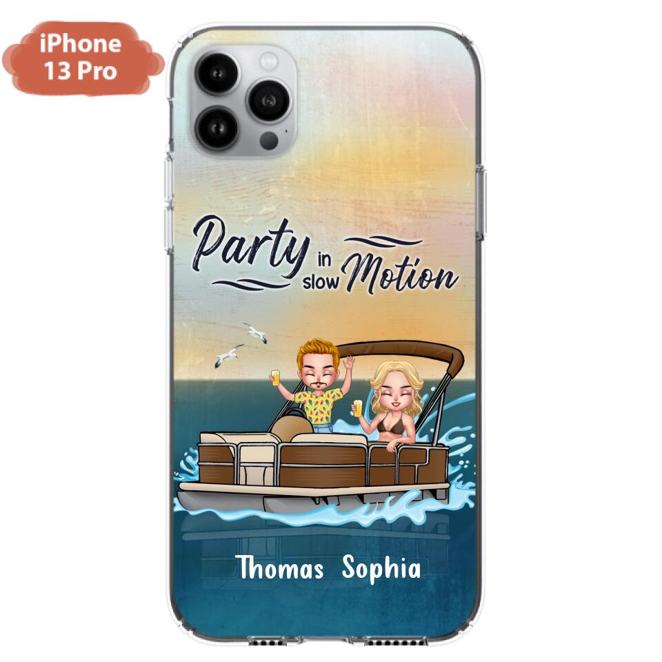 Custom Personalized Pontoon Couple/ Queen/ Captain Phone Case - Pontoon Gift Idea - Husband And Wife Pontoon Partners For Life - Case For iPhone And Samsung