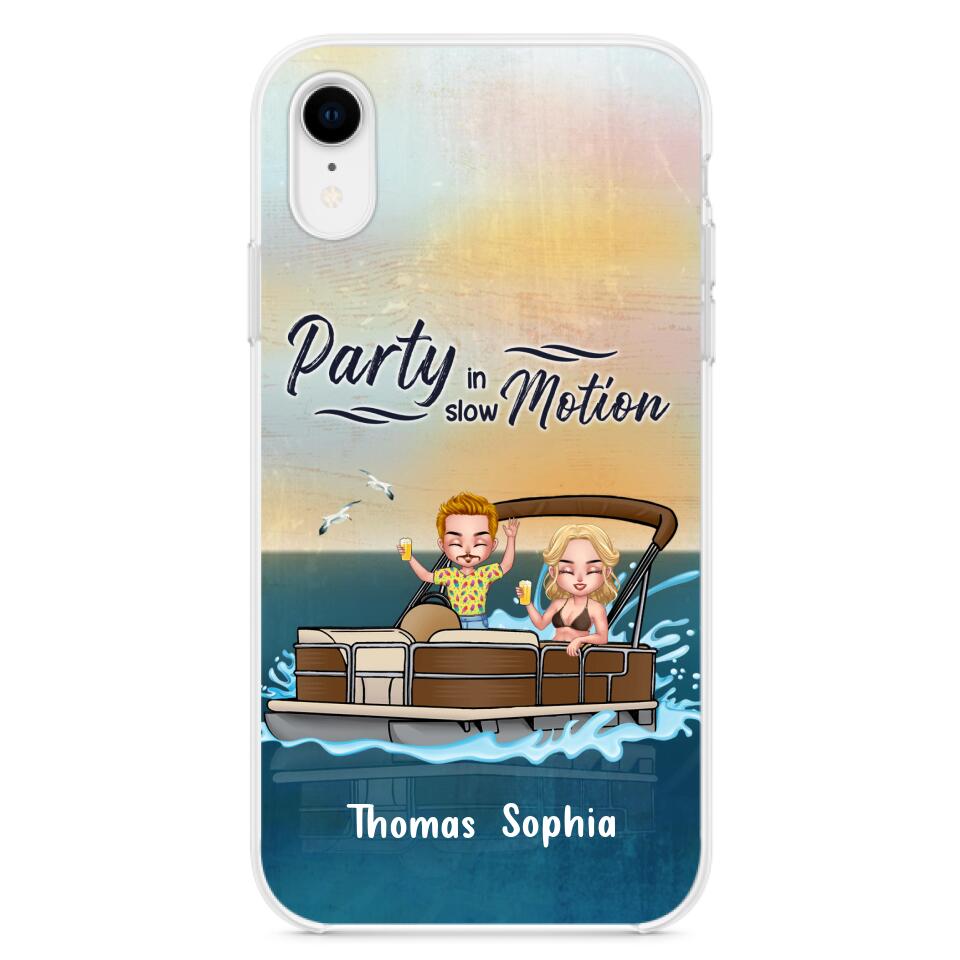 Custom Personalized Pontoon Couple/ Queen/ Captain Phone Case - Pontoon Gift Idea - Husband And Wife Pontoon Partners For Life - Case For iPhone And Samsung