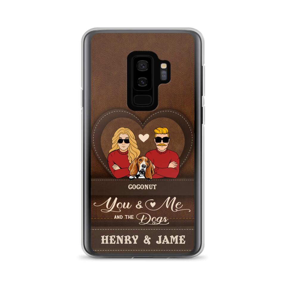 Personalized You & Me And The Dogs Phone Case - Up to 5 Dogs - Valentine's Day Gift Idea For Couple/ Dog Lover - Case For iPhone And Samsung