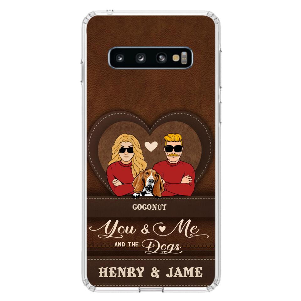 Personalized You & Me And The Dogs Phone Case - Up to 5 Dogs - Valentine's Day Gift Idea For Couple/ Dog Lover - Case For iPhone And Samsung