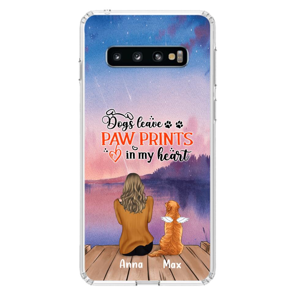 Personalized Dog Phone Case - Up to 4 Dogs - Gift Idea For Dog Lover - My Angel Has Paws - Case For iPhone And Samsung