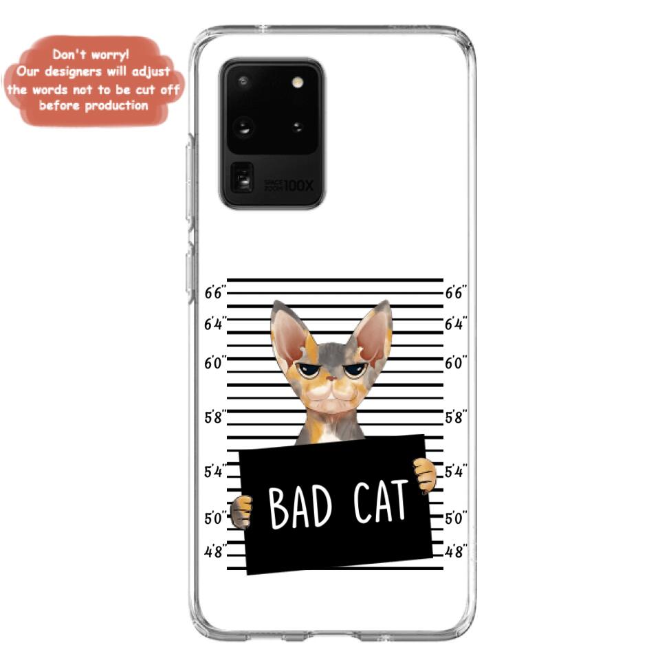 Personalized Bad Cat Phone Case - Up to 2 Cats - Gift Idea For Cat Lover - Yes, We're Aware Of How Obnoxious - Case For iPhone And Samsung