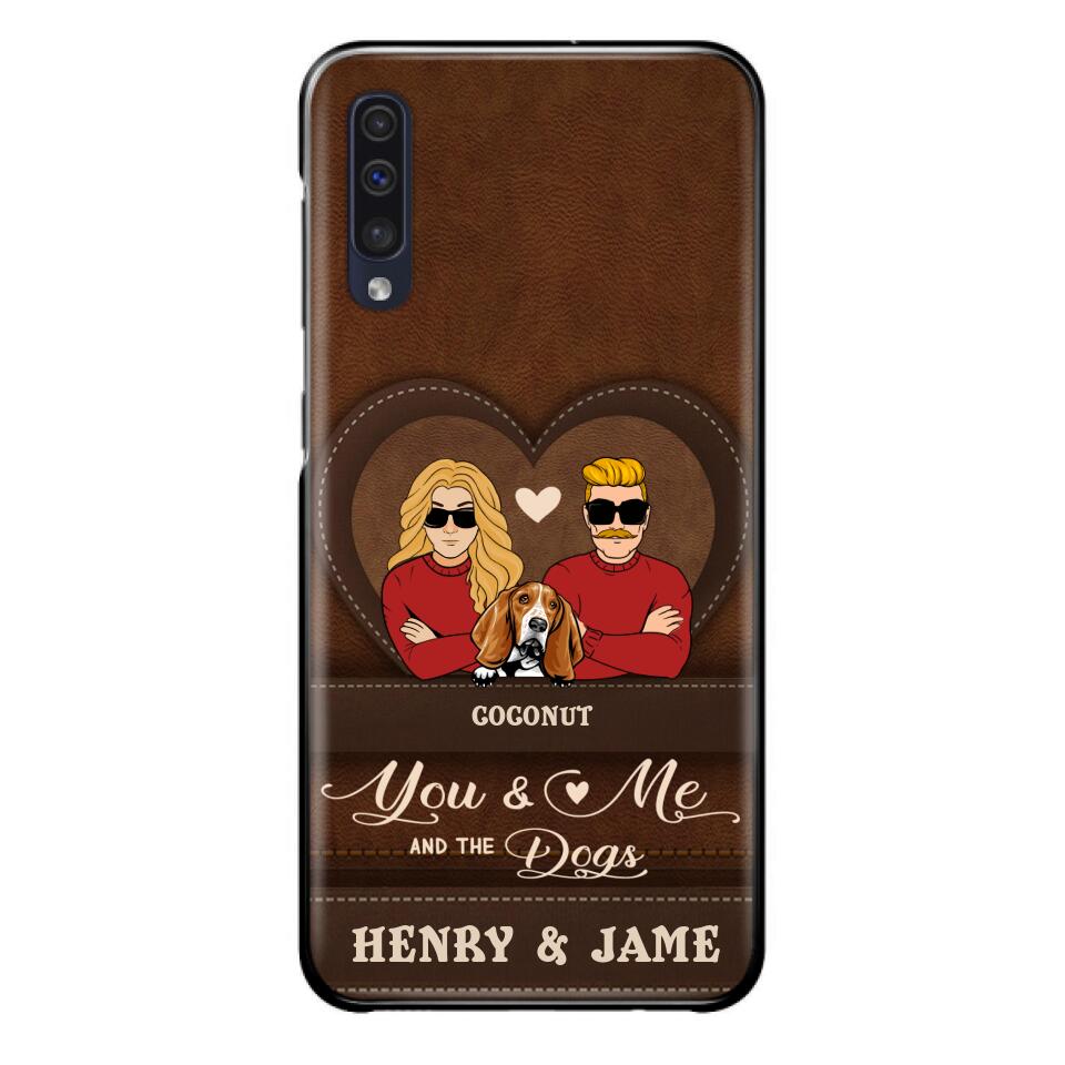 Personalized You & Me And The Dogs Phone Case - Up to 5 Dogs - Valentine's Day Gift Idea For Couple/ Dog Lover - Case For iPhone And Samsung