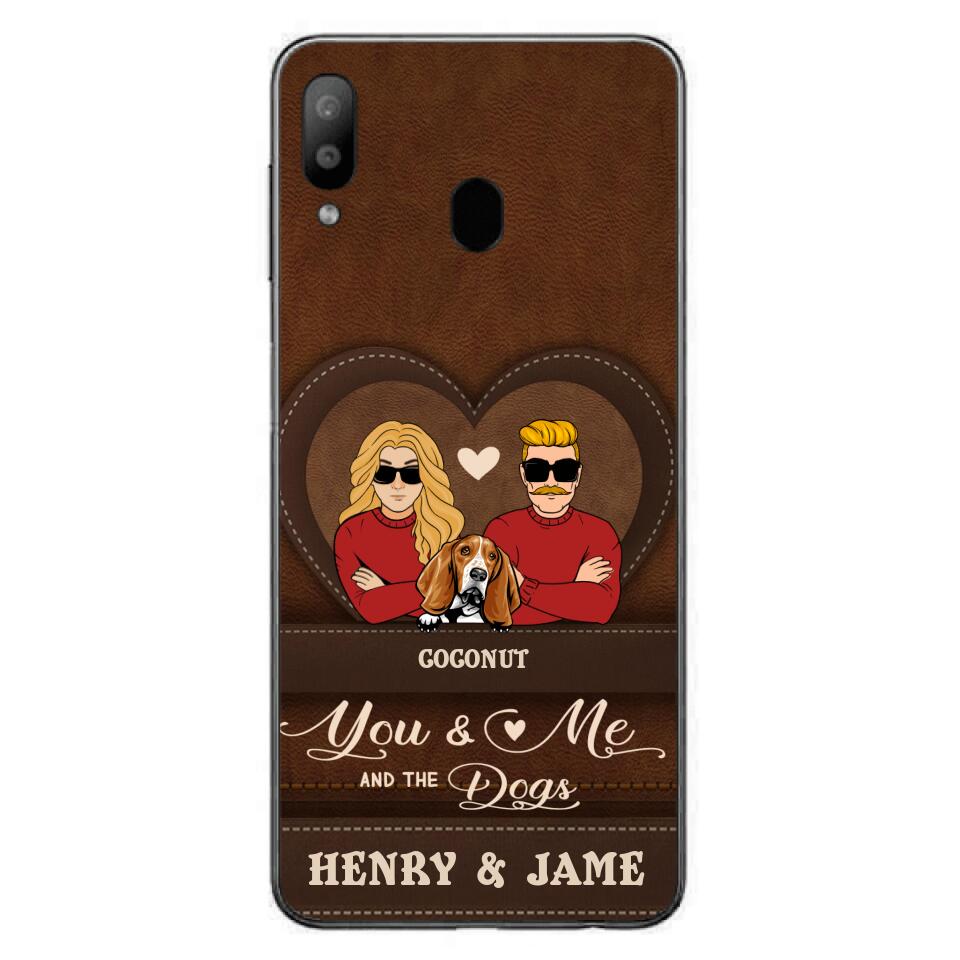 Personalized You & Me And The Dogs Phone Case - Up to 5 Dogs - Valentine's Day Gift Idea For Couple/ Dog Lover - Case For iPhone And Samsung