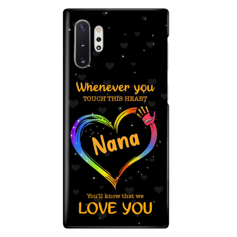 Personalized Phone Case - Whenever You Touch This Heart, You'll Know That We Love You - Case For Iphone and Samsung