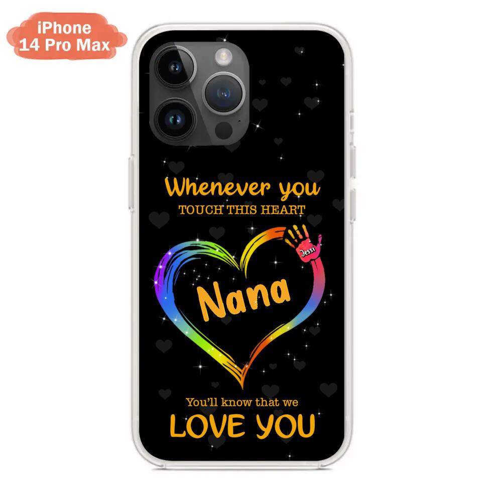 Personalized Phone Case - Whenever You Touch This Heart, You'll Know That We Love You - Case For Iphone and Samsung