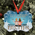 Personalized Besties Aluminium/Acrylic Ornament - Up to 5 Girls - Christmas Gift For Friends/Sisters/Besties - We're More Than Friends We're Like A Small Gang