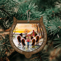 Personalized Horse Girl Wooden Ornament - Gift Idea For Horse Owner with up to 4 Horses - Some Girls Are Just Born With The Hoofbeat In Their Souls