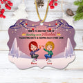 Personalized Friends Rectangle Wooden Ornament - Up to 8 People - Christmas Gift Idea for Friends/Sisters/Besties - Here's To Another Year Of Bonding Over Alcohol Tolerating Idiots & Keeping Each Other Sane