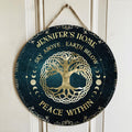 Personalized Halloween Wooden Sign - Best Gift Idea For Halloween - Sky Above, Earth Below, Peace Within