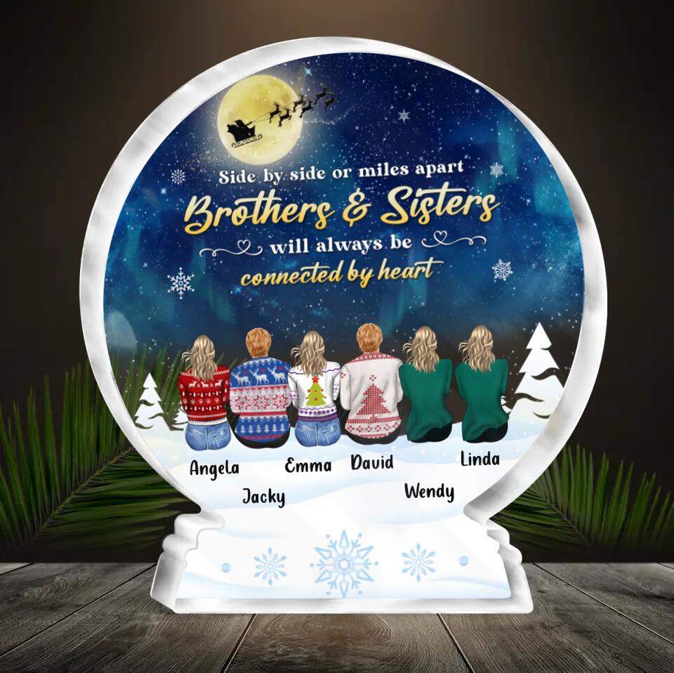 Personalized Siblings Acrylic Plaque - Up to 6 People - Christmas Gift Idea For Sisters/Brothers - Life Is Better With Brothers And Sisters