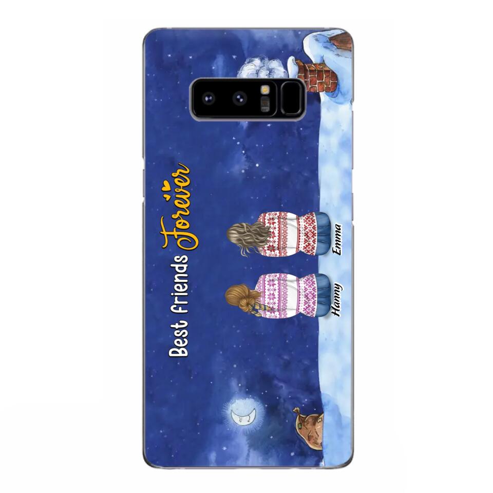 Personalized Christmas Sisters Phone Case - Christmas Gift Idea For Friends/Sisters - Up to 12 People - Best Friends Forever - Case For iPhone And Samsung